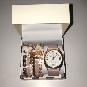 Watch and bracelet set.
